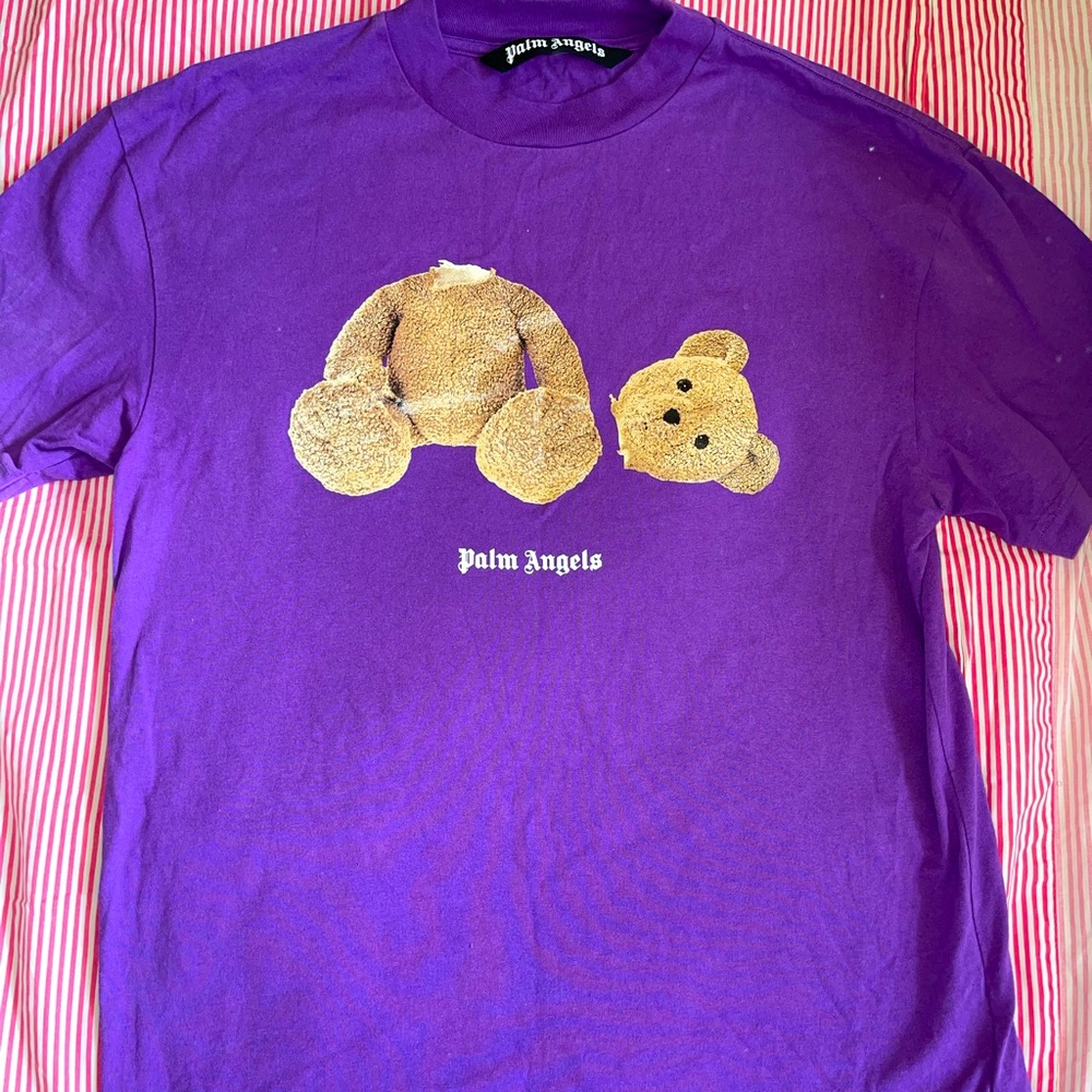 Palm angels purple bear t shirts